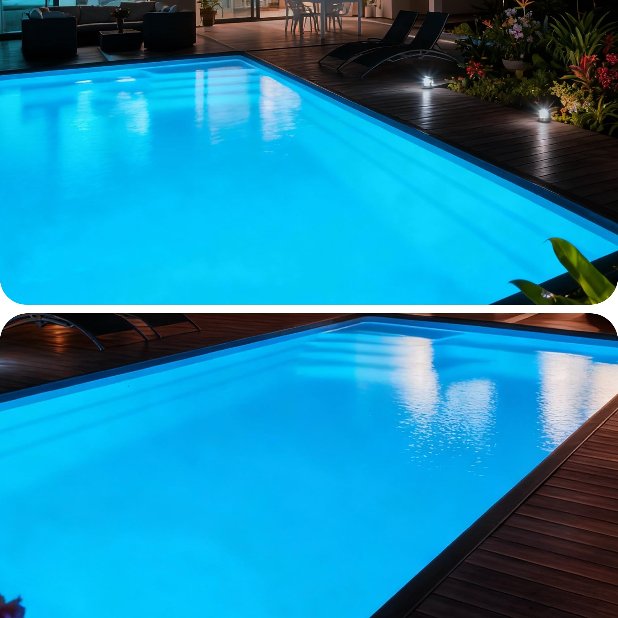 LyLmLe Foco LED Piscina Relleno de Resin, 35W Lámpara Piscina para Superficie extraplano (Equivalente 300W halógena Bombilla), 3500lm, Ángulo 140°, IP68 Impermeable, 12V AC/DC, 6000K Blanca Fría