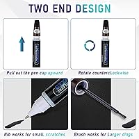 Vista 4 de Pintura negra de retoque para automóviles, bolígrafo de reparación de arañazos de pintura de automóvil dos en uno, solución rápida y fácil para Negro