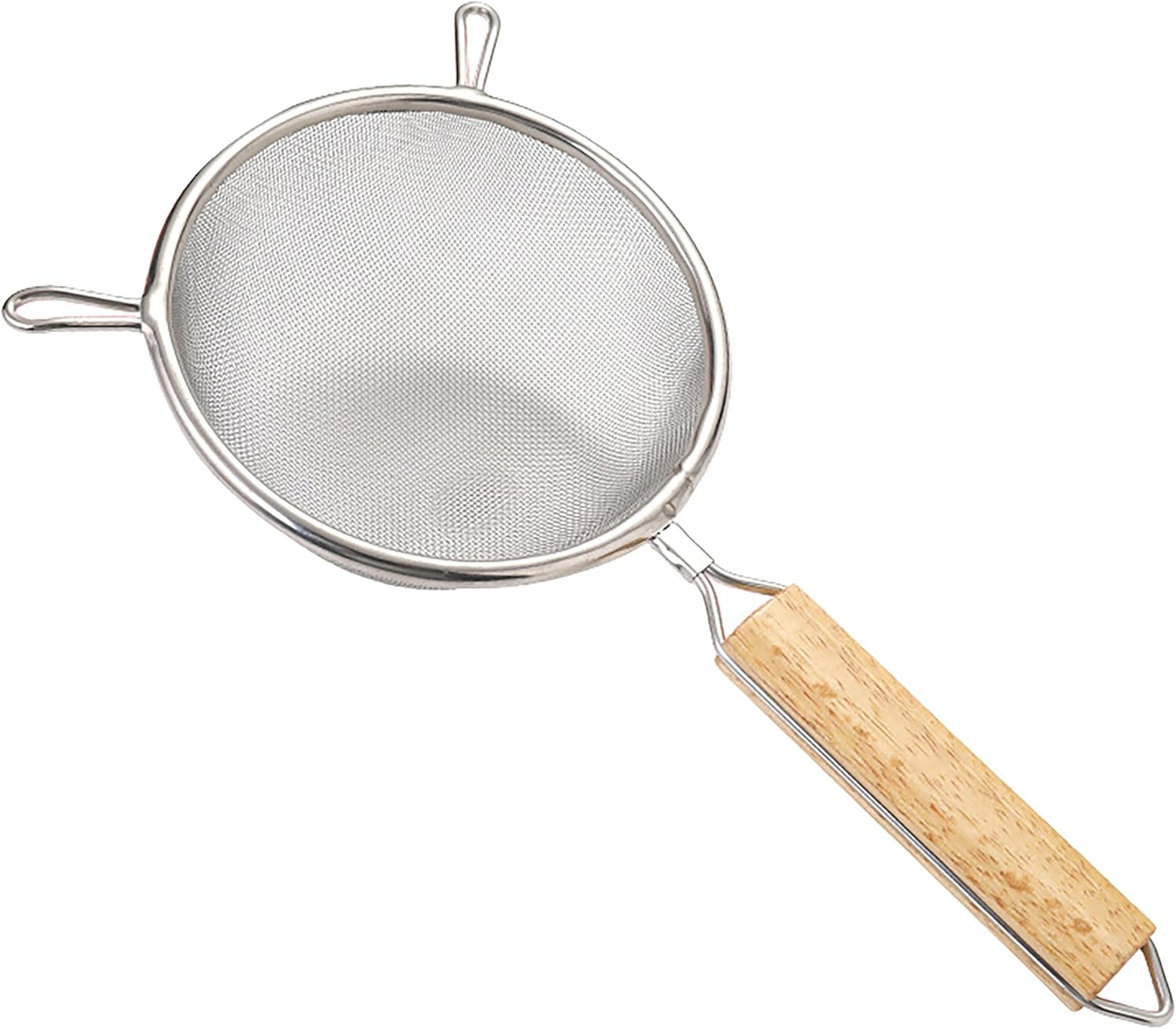 Promosyonca Metal Saplı Yuvarlak Mutfak Süzgeci, İnce Örgü, 3 Farklı Ebat (20 cm)
