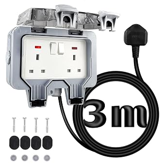 Outdoor Sockets Waterproof Double 