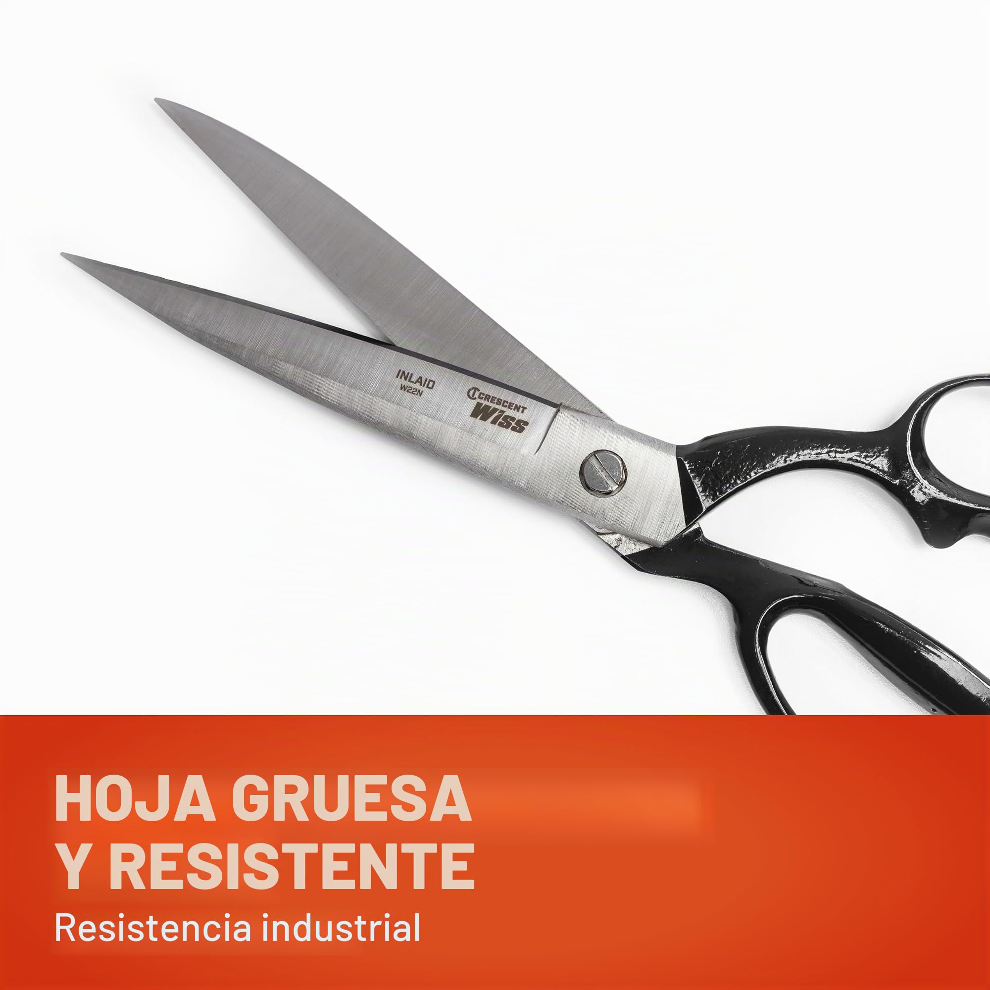 Wiss W22N Tijeras Industriales de Mango Doblado con Hojas Rectificadas de Precisión para Bordes de Corte más Afilados y Una Vida Útil Más Larga de la Hoja, 318mm