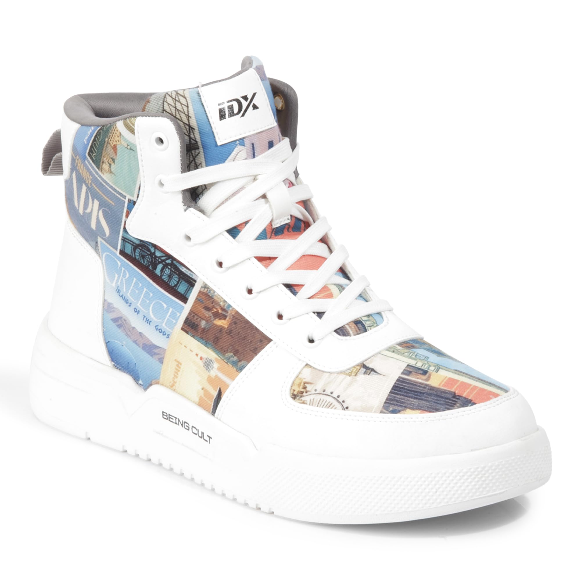 See full amazon price history chart for ID Mens White Graphic Print Vegan Leather Sneakers ID Mens White Graphic Print Vegan Leather Sneakers (B0D93TY5KT) Amazon Price History, Amazon Price Tracker