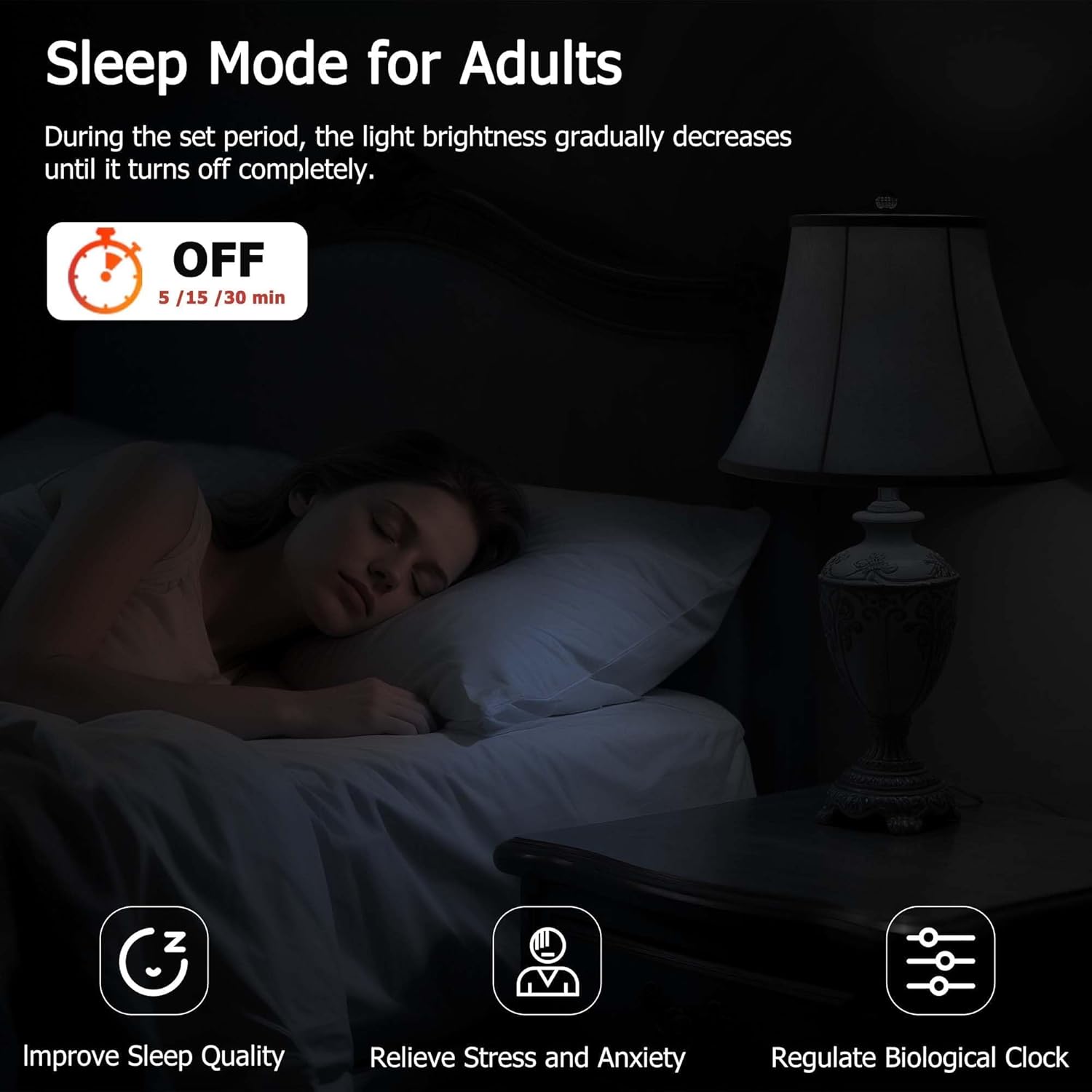 E12 Amber Sleep Light Bulbs 1600K with Remote Control, Candelabra Blue Light Blocking Light Bulbs, 5W for Sleep Therapy, Baby Nursery, Bedroom (4 Packs)
