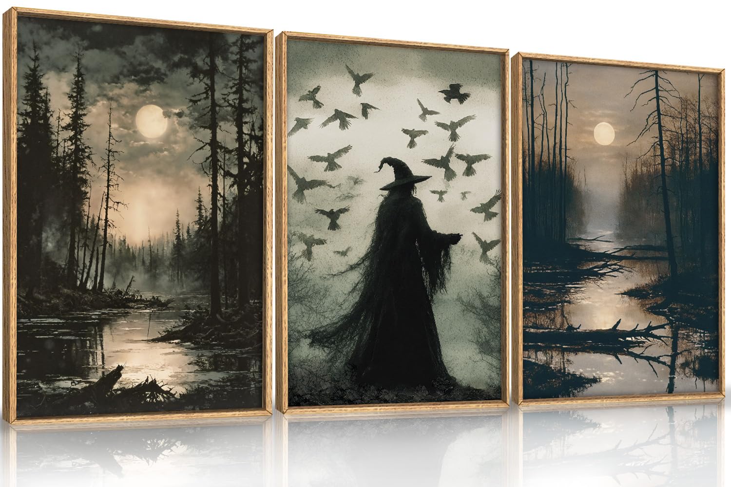 Vintage Watercolor Wildflower Wall Art - 3 Piece Set -25