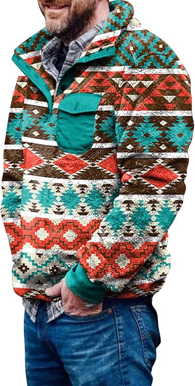 Sweatshirts for Men Pullover Mens Fuzzy 