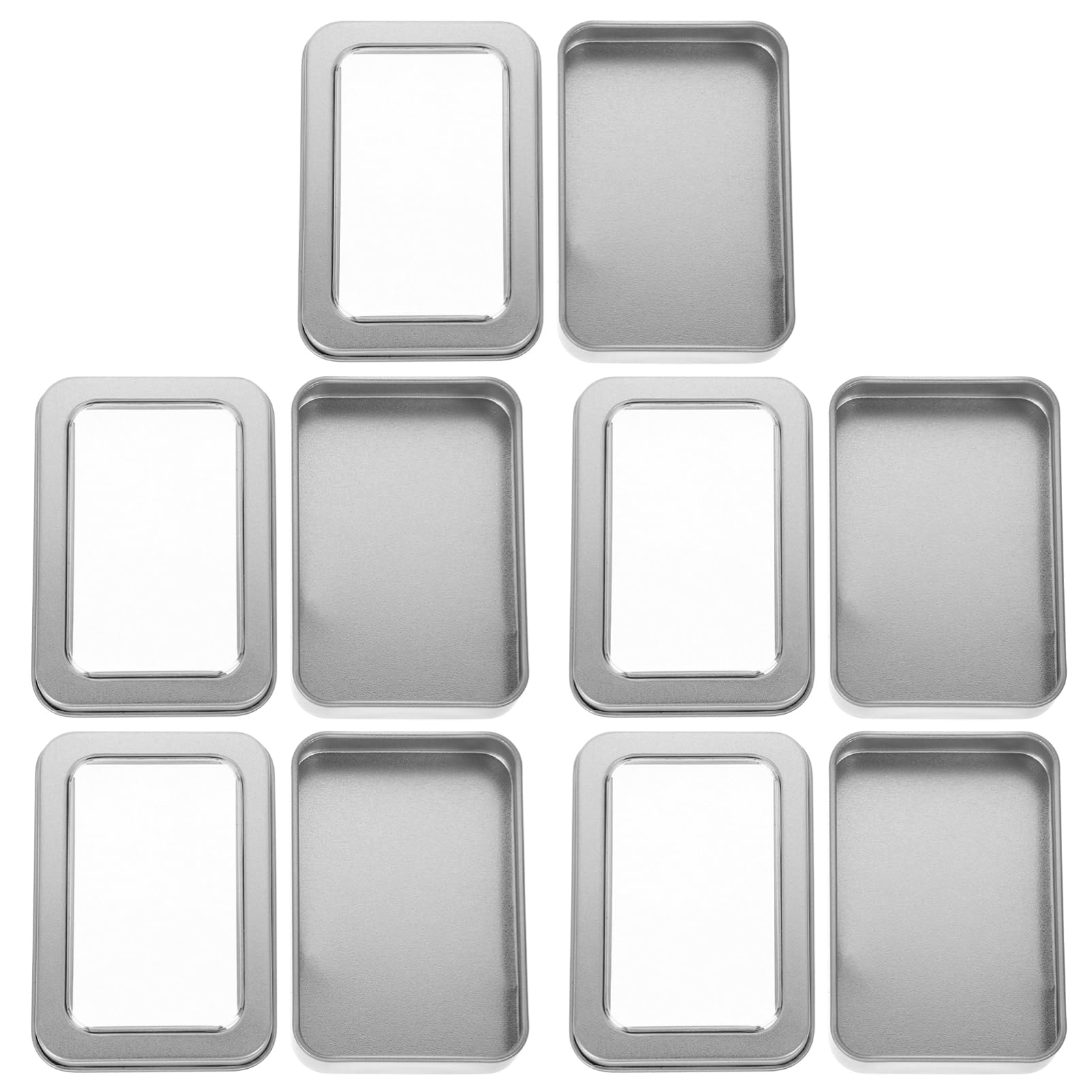 Vaguelly 5 Zestawów Organizer Pudełka Na Karty Przechowywanie Na Karty Kolekcjonerskie Elegancki Design Z Okienkiem Uchwyt 5szt*5