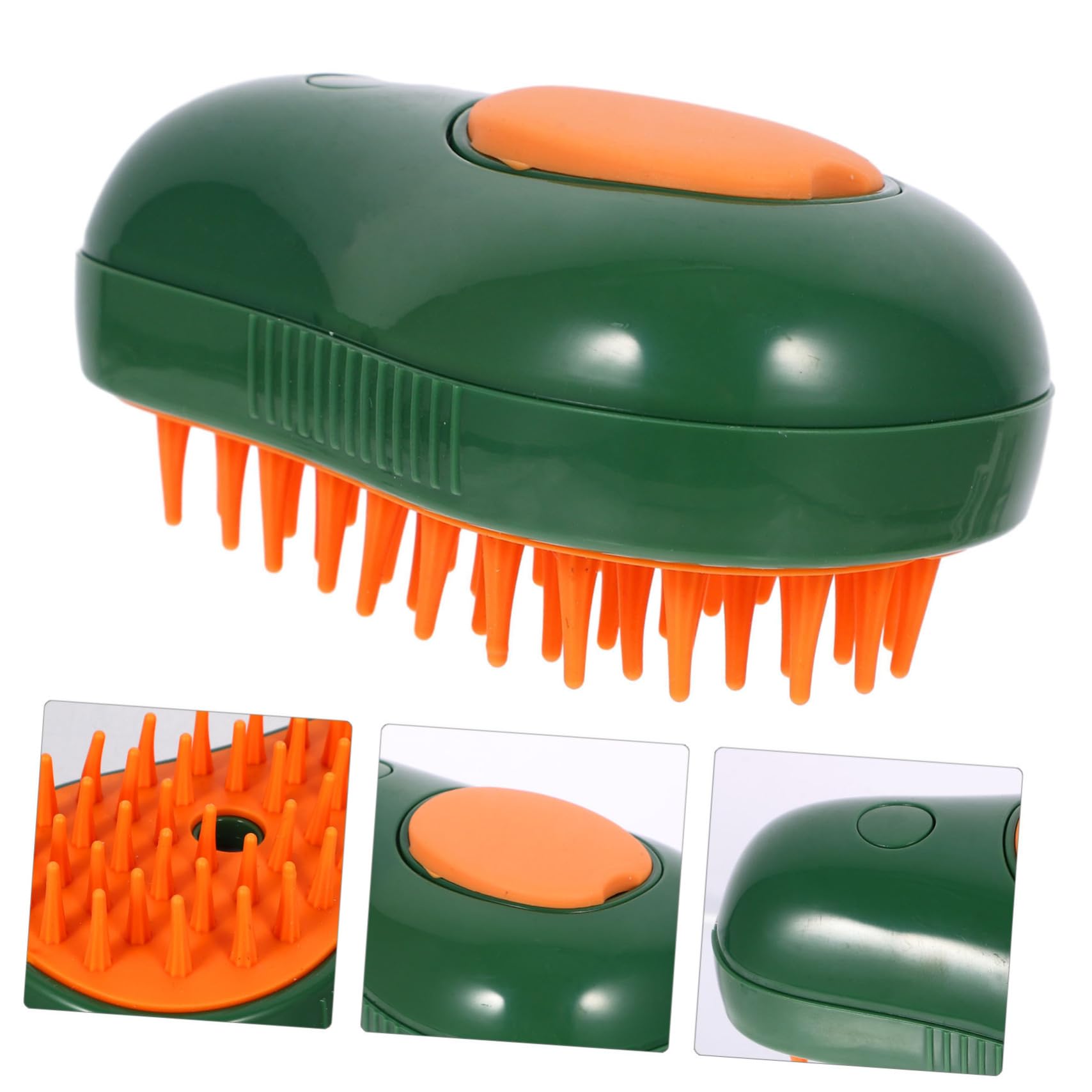 Mipcase 4pièces Brosse à Vapeur Pour Brosse De Toilettage Auto-nettoyante Avec Spray De Massage Pour Animaux Élimine Poils Lâches Facile à Utiliser Et Ergonomique