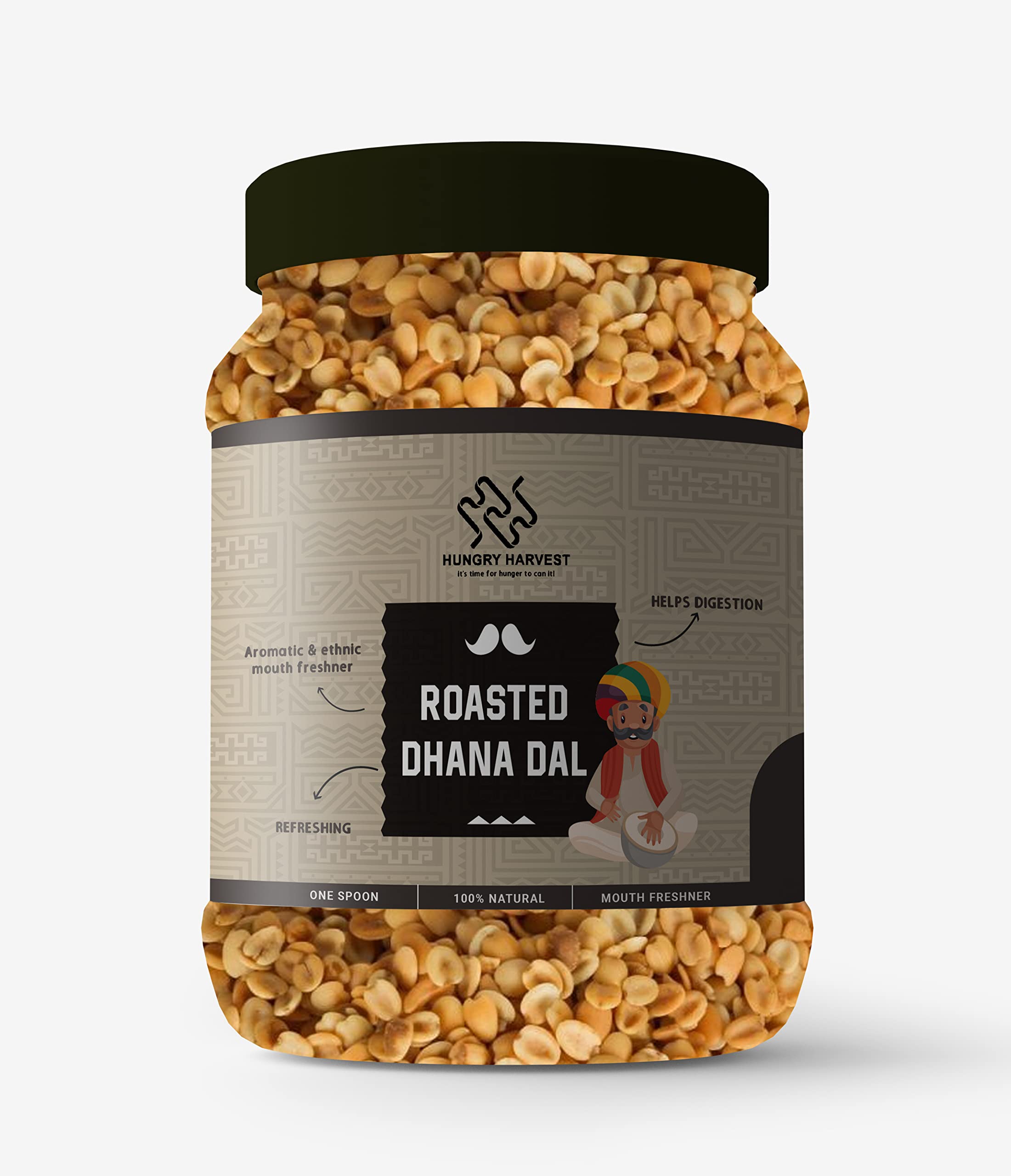 Hungry Harvest Dhaniya Dal Roasted 150 gms | Roasted Split Coriander Seeds |Dhana Daal for Mukhwas [Jar Pack] (B09Q688RQV) Amazon Price History, Amazon Price Tracker