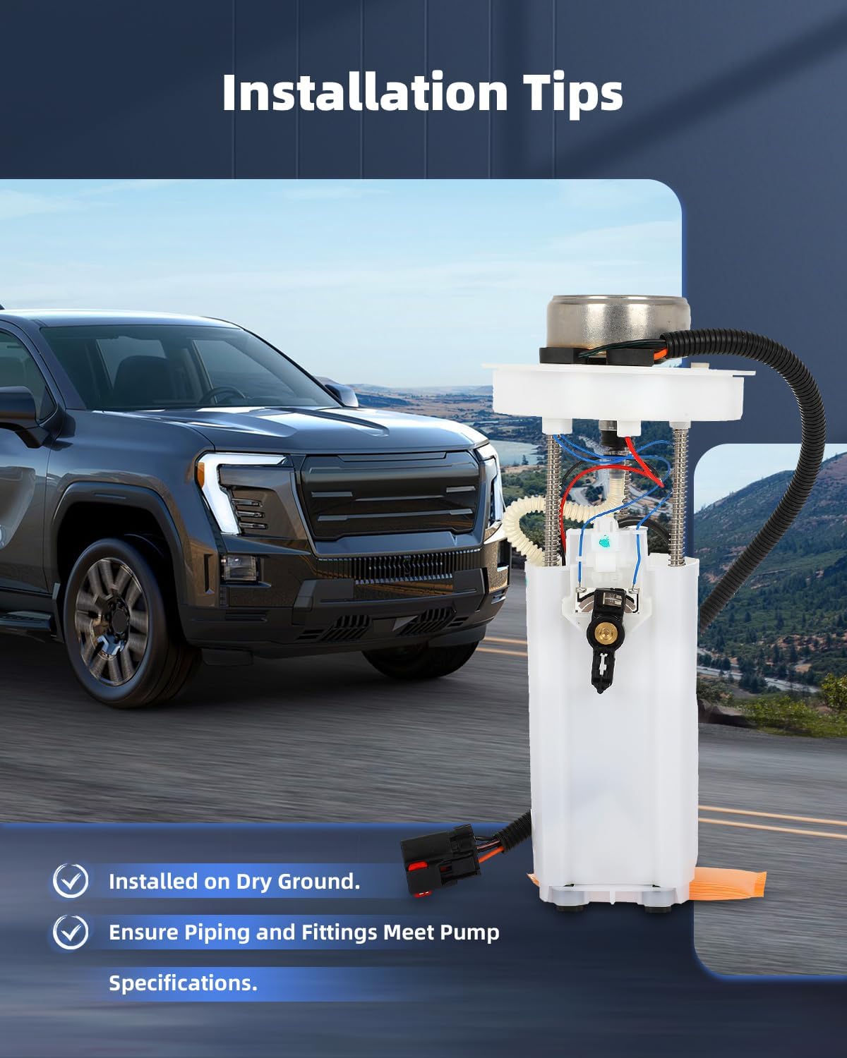 ECCPP Fuel Pump Replacement E7121M Compatible with Jeep for Cherokee 1997 1998 1999 2000 2001 L4 2.5L L6 4.0L