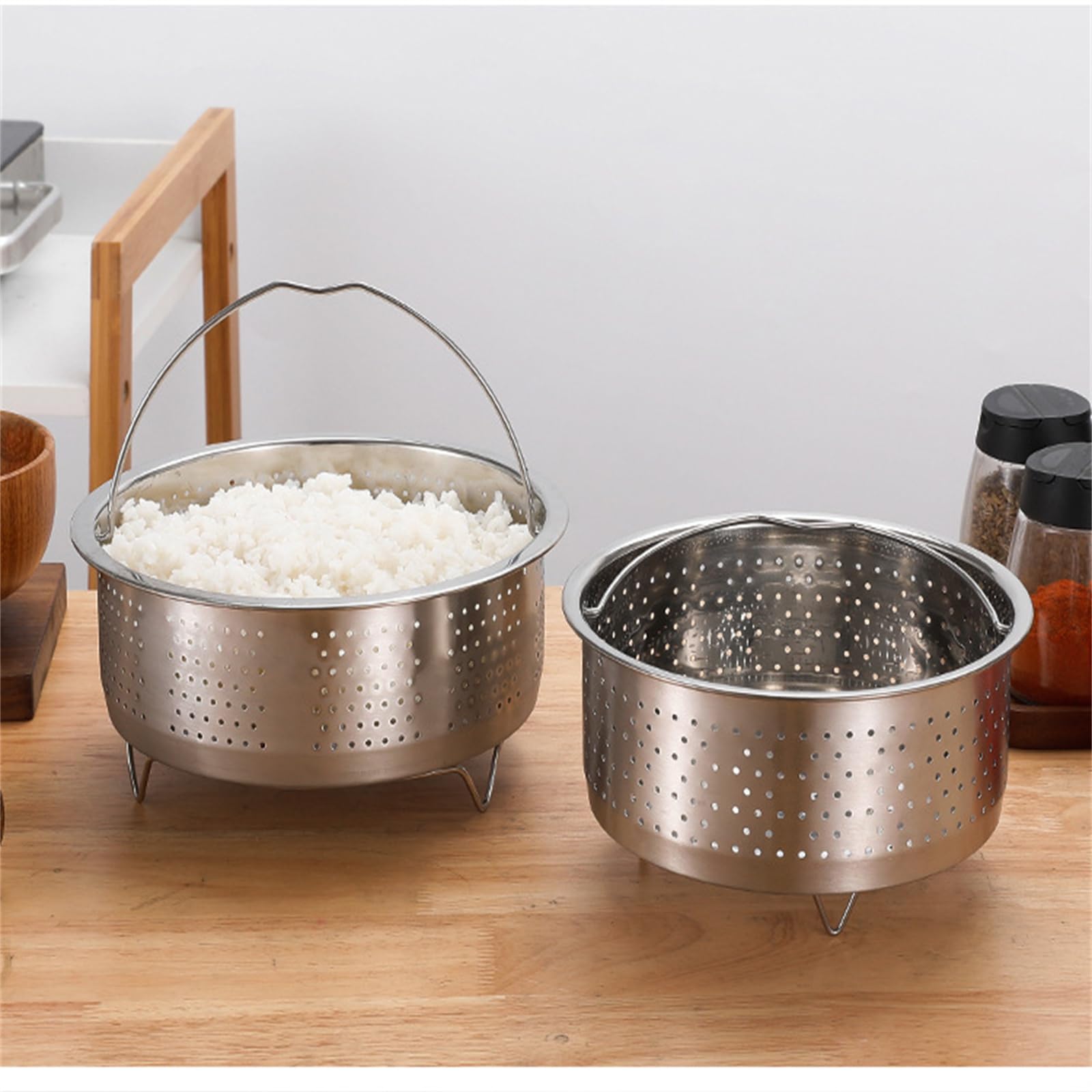 Amazon｜ステンレススチール蒸し器 付属品 蒸し器 手持ち 圧力