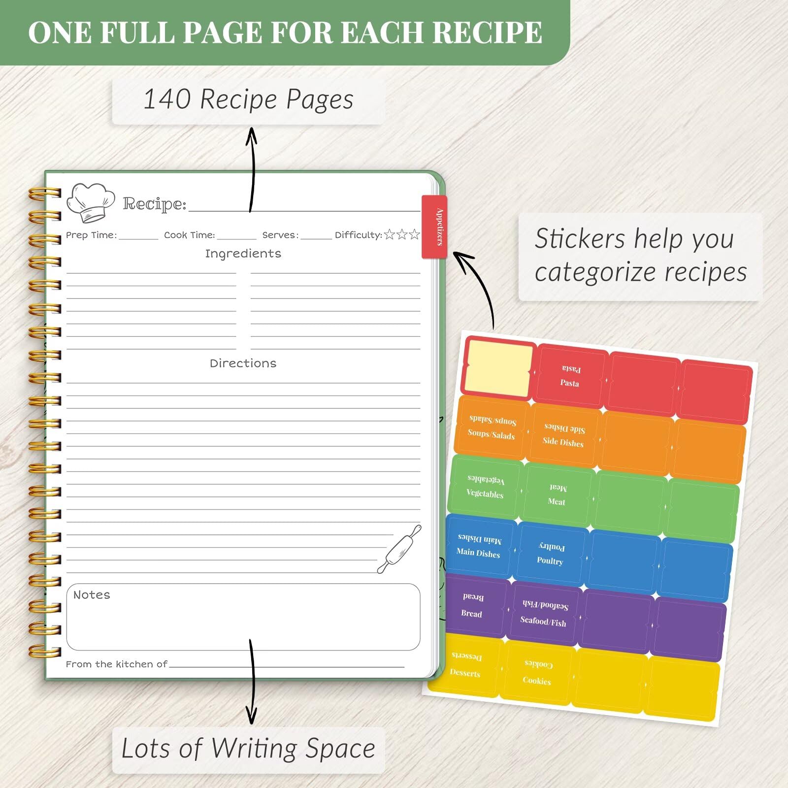 Blank Recipe Book - Organize Your Recipes! -4
