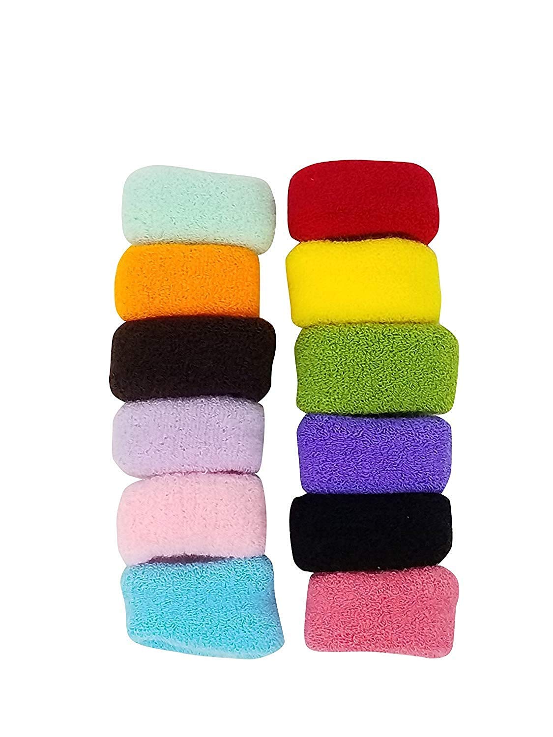 Aairaa Colorful Bun Ponytail Holder Cotton Wool Large Thick Rubber Bands Holders for Women Multi-Colored Pack of 12 (B08GJN3NRM) Amazon Price History, Amazon Price Tracker