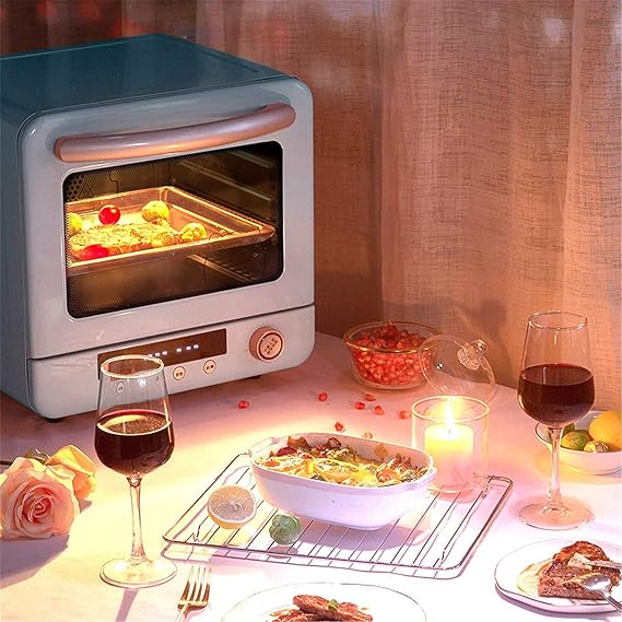 Oven Built In Electric Single Oven - Stainless Steel Premium Convection Halogen Oven Cooker Mini Oven And Grill Ideal For Roasting，Baking Useful