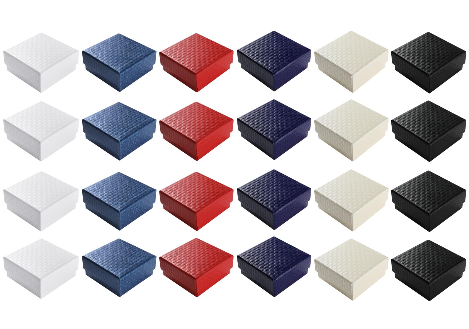 Viktorwan 24 Assorted Jewelry Gifts Boxes for Rings, Pendants, Earring, Necklaces, Cardboard Boxes with Padding for Christmas, Birthday, Anniversaries,Valentine’s Day and other festivals