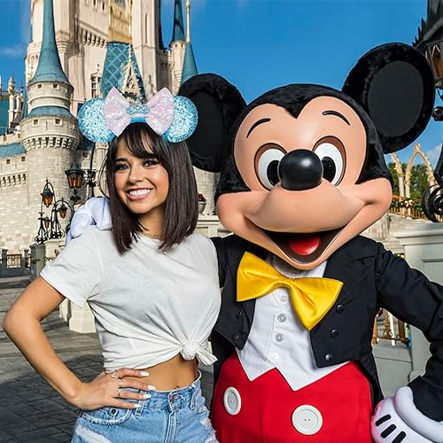 Miniatura 180 de FANYITY Orejas de ratón, diadema de orejas de ratón con lentejuelas para niñas y mujeres (HHD) Hhd,BD,Bf,Cumpleaños oso rosa,Negro,Orejas de gato