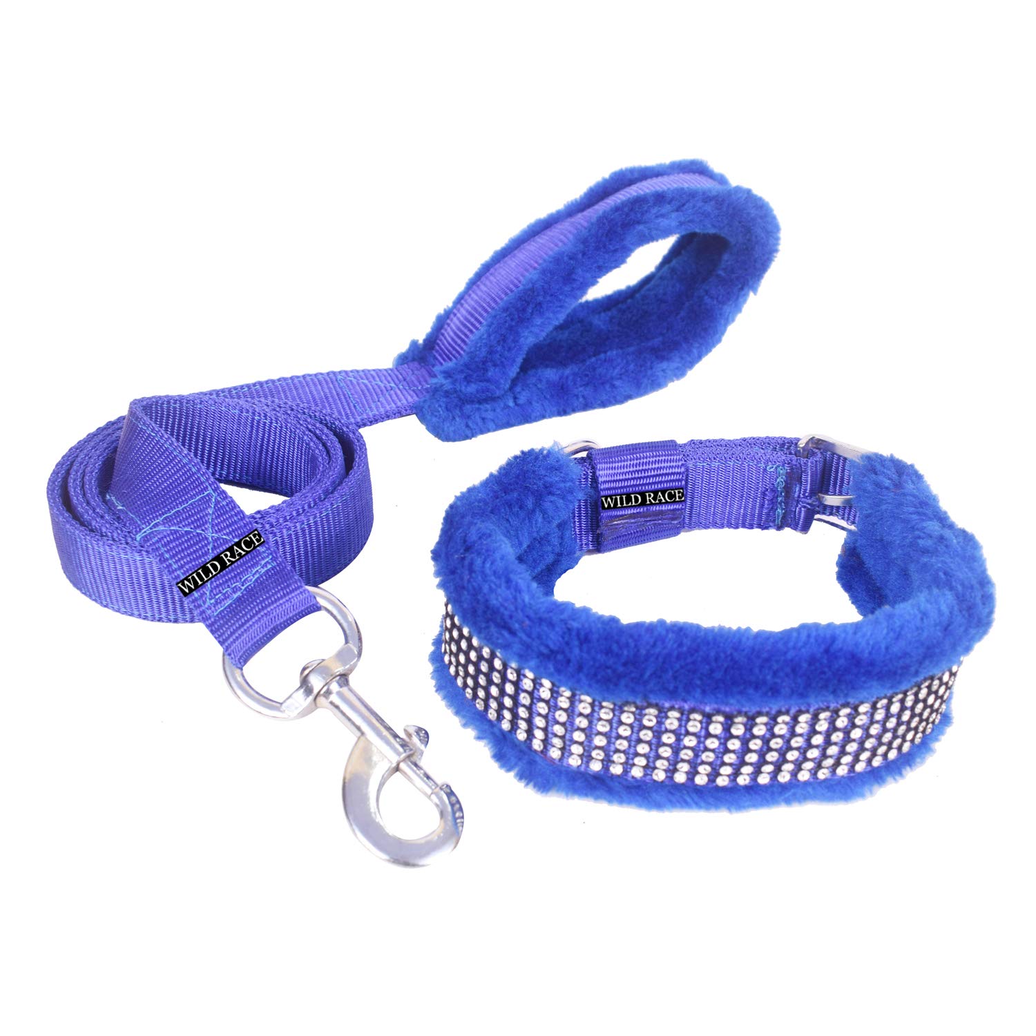 Wildrace Soft Fur and Nylon Blue Dog Collar and Leash Combo Pack for Small Breed Dogs (B081TD4N2K) Amazon Price History, Amazon Price Tracker