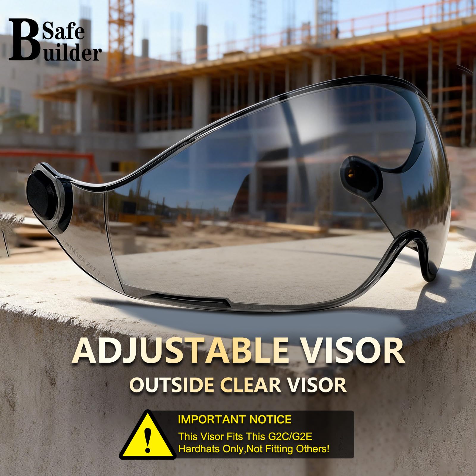 SAFEBUILDER G2C Casque de sécurité ANSI Type 2 Classe C Casque de sécurité avec doublure EPS ventilée Léger pour travaux de construction en hauteur Rescue Industrial OSHA