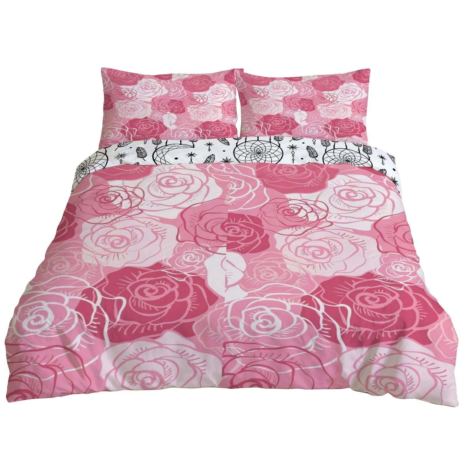 Housse de couette 200x200 cm roses romantiques pour transformer l'ambiance de votre chambre