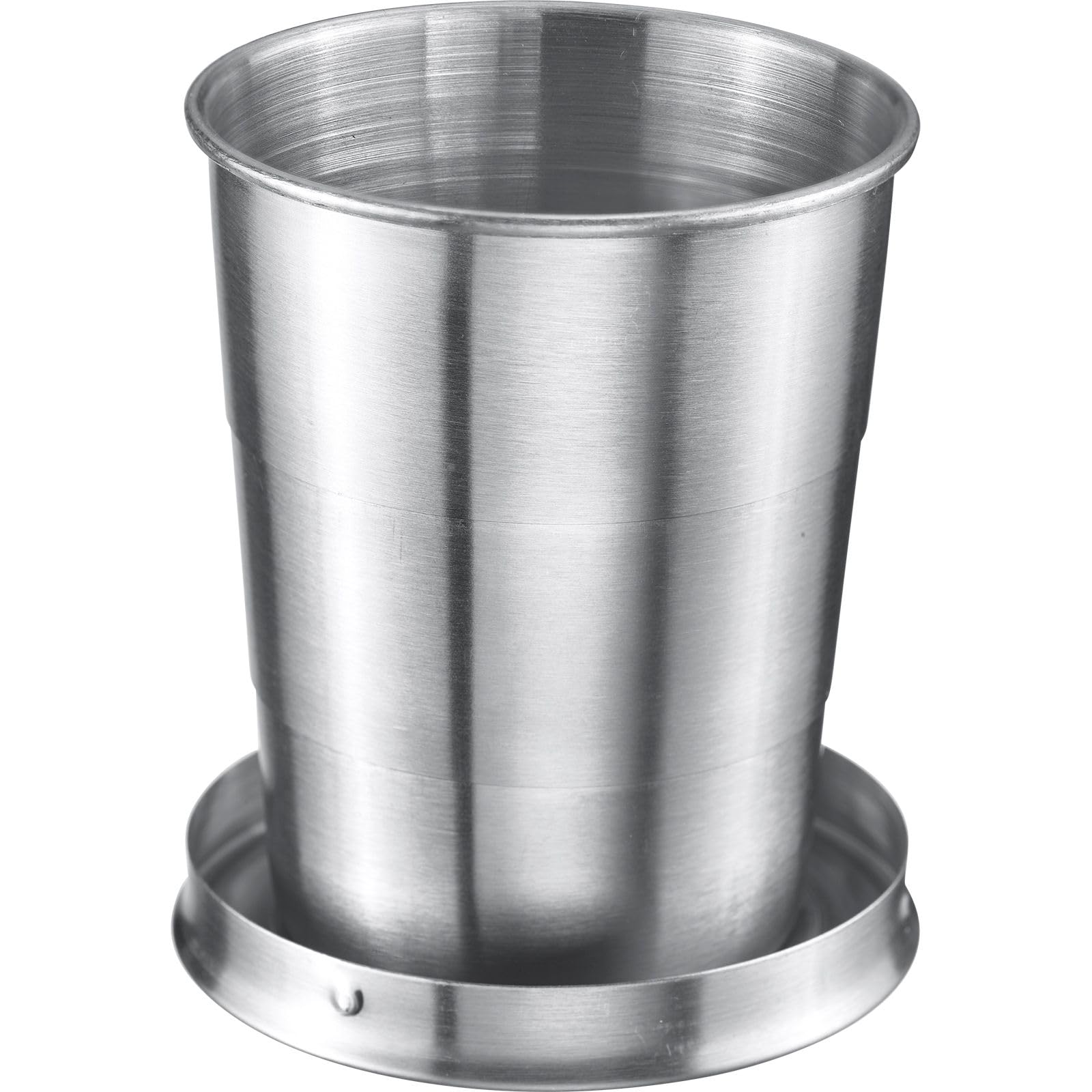 Westmark Cup Revivo – Practical Outdoor Camping Mug, Ideal for hot and Cold Drinks, Foldable Mug with Hook for Hanging – 150ml, Stainless Steel