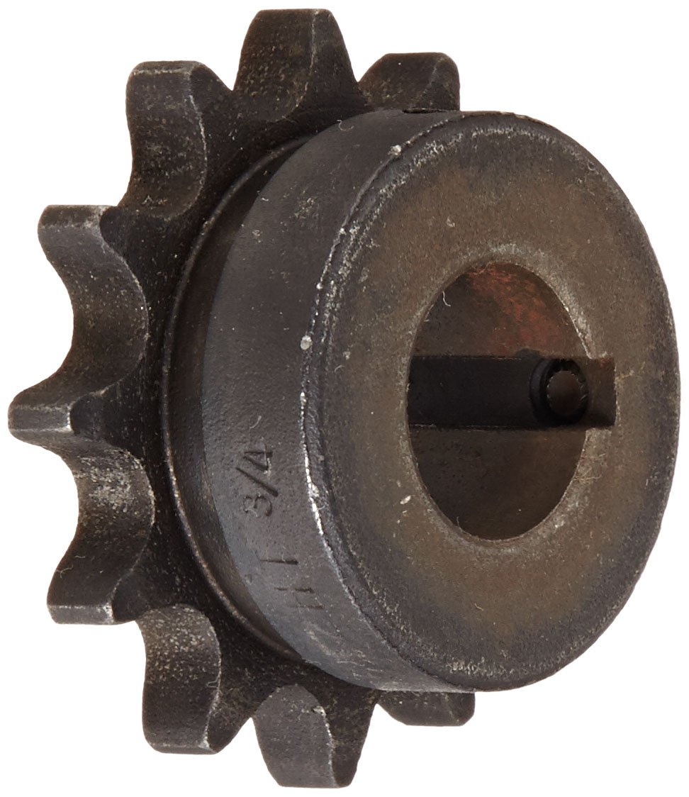 Martin Roller Chain Sprocket, Hardened Teeth, Bored-to-Size, Type B Hub, Single Strand, 40 Chain Size, 0.5