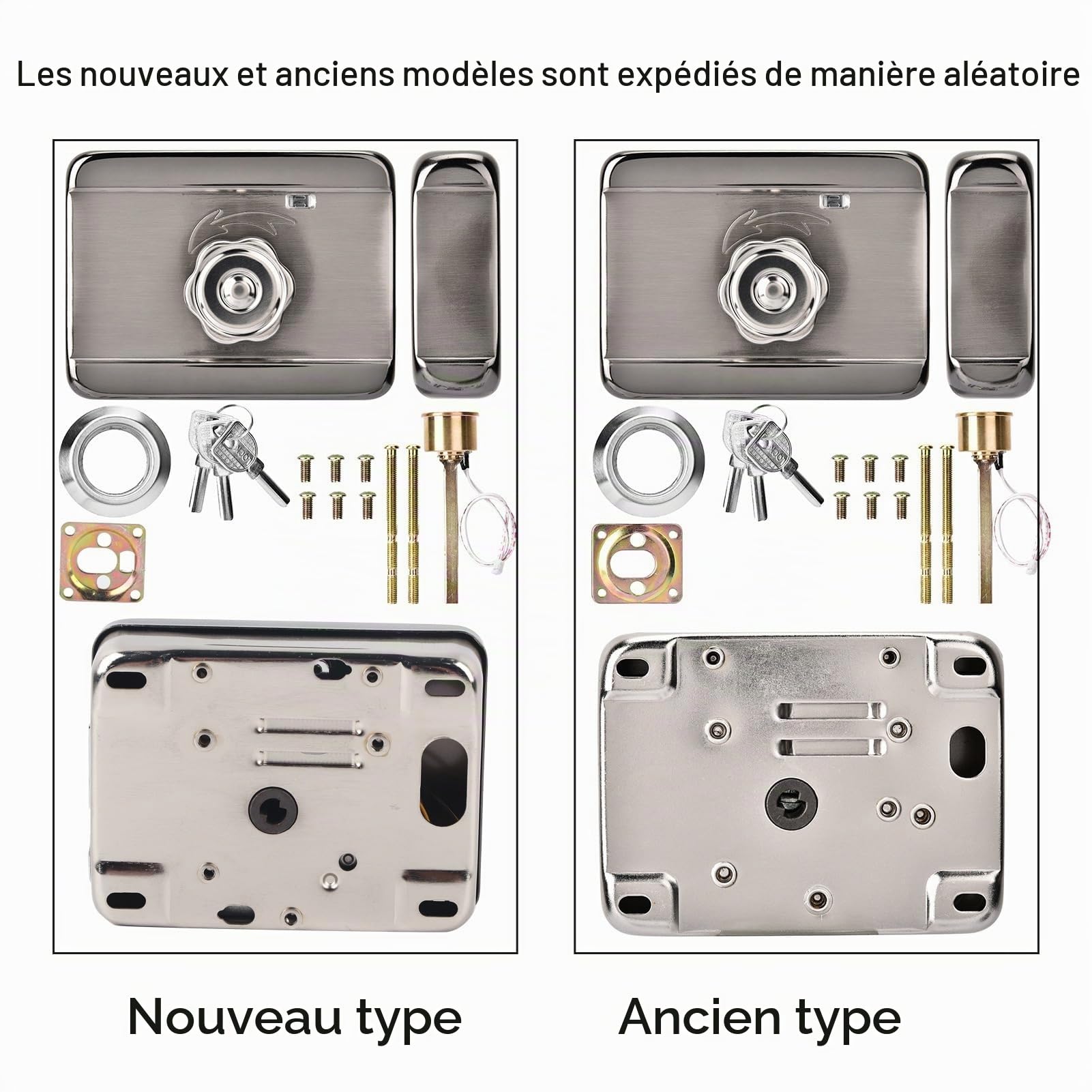 Serrure Porte Électronique, Système de Contrôle D'accès Argent, Télécommande, Double Protection, Serrure à Tête Unique Avec Voyant Lumineux