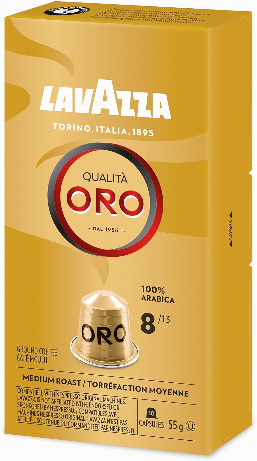 Lavazza Qualita Oro Medium Roast Coffee Capsules Compatible with Nespresso Original Machines, Pack of 1 - View 8