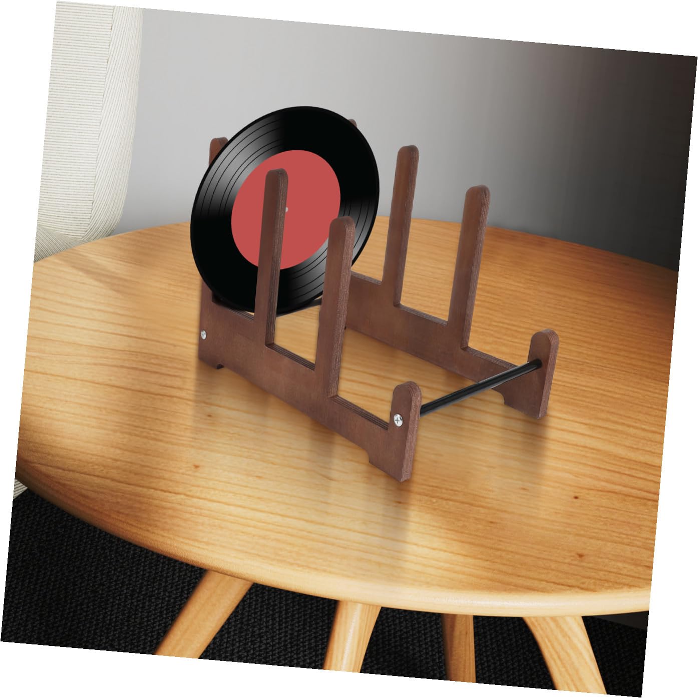 HOMSFOU 3livello Scaffale Porta Dischi Vinile Tre Supporto Espositivo per Dischi in Vinile Porta Album e Libri Soluzione Organizzativa per Ufficio e Casa