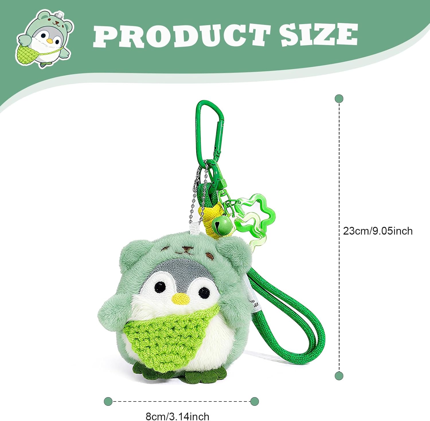 Cute Penguin Retractable Keychains Plush Keychain Accessories Kawaii Key Chain Keyring Gift for Women