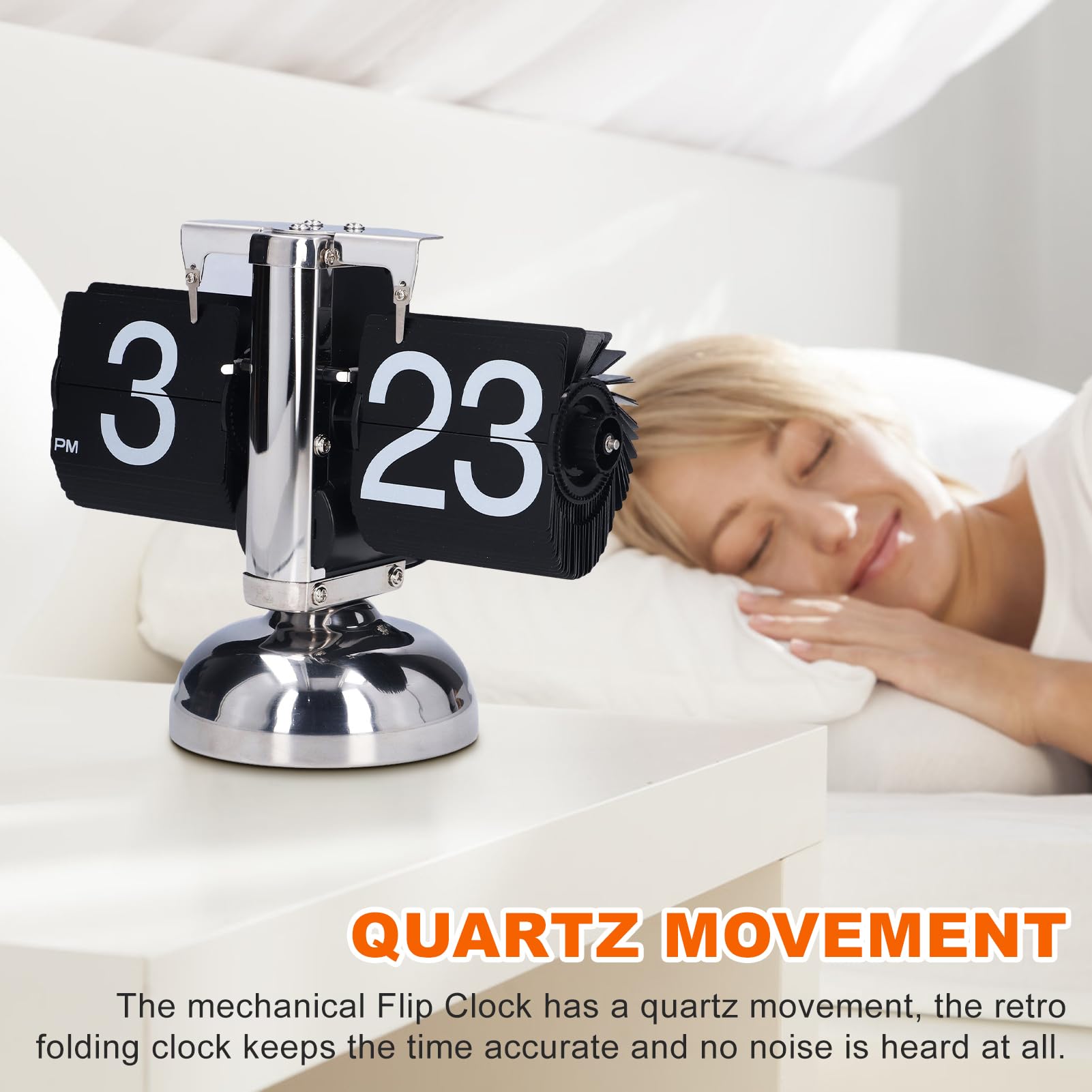 Reloj Flip Digital Retro de Escritorio con Giro de Página Automático