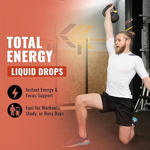 Miniatura 3 de Gotas de vitamina B extra fuertes, vitaminas B B12, B6, B3, veganas y sin OMG, energía instantánea, enfoque y metabolismo con té verde, carnitina y