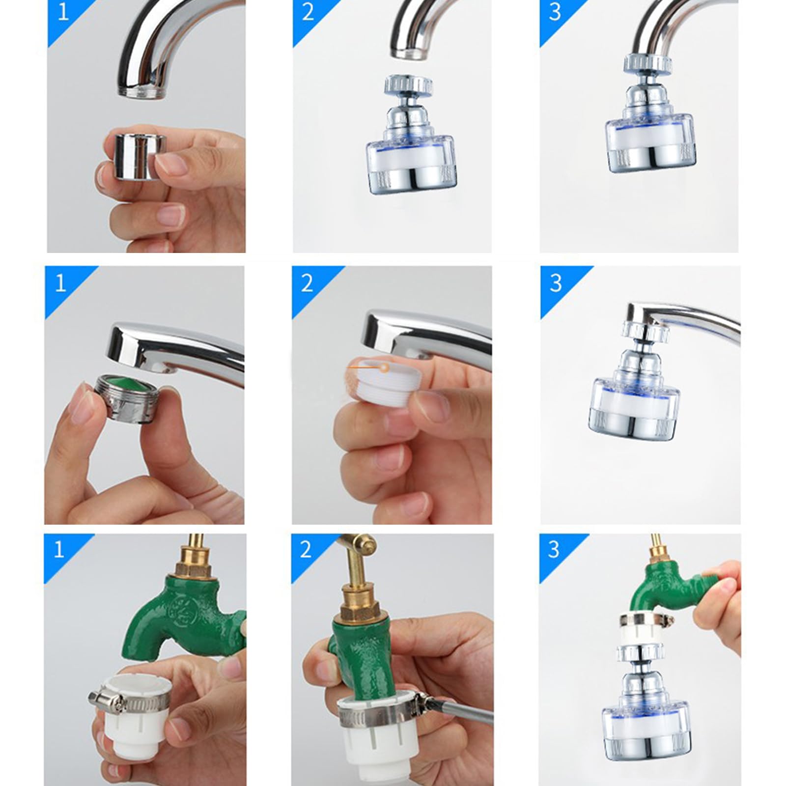 Filtre Eau Robinet Filtre Anti Calcaire Filtre Robinet Anti Calcaire Filtre à Eau Robinet Livré Avec 10 éLéMents Filtrants, AdaptéS à La Cuisine, à La Salle De Bain Et Au Jardin ExtéRieur