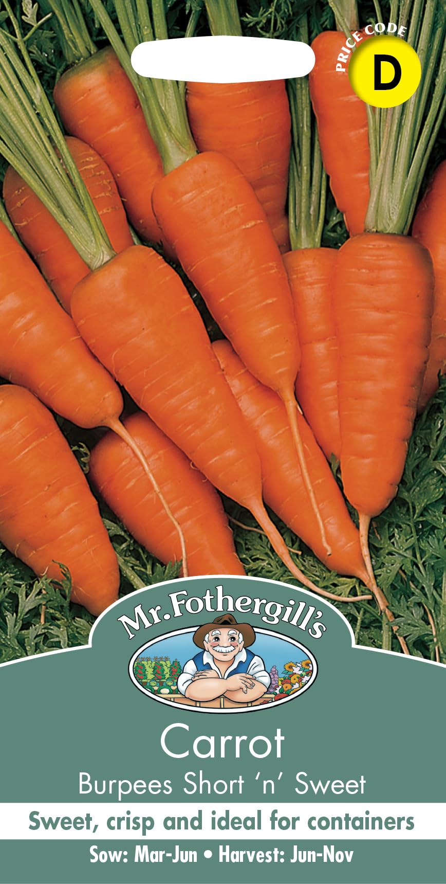 Fothergill's Carrot Chantenay Red Cored 2, Vegetable Seeds, 2000 Seeds, Sow: Mar-Jun - 4