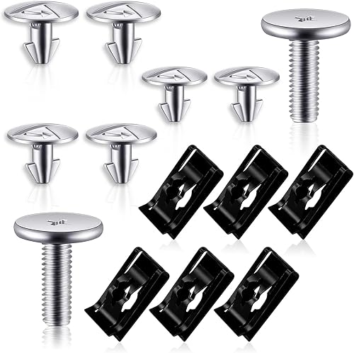 ZKFAR 14 tornillos para tapa inferior del motor, tornillo de hardware y clip de acceso, accesorios de repuesto de automóvil compatibles con Honda,