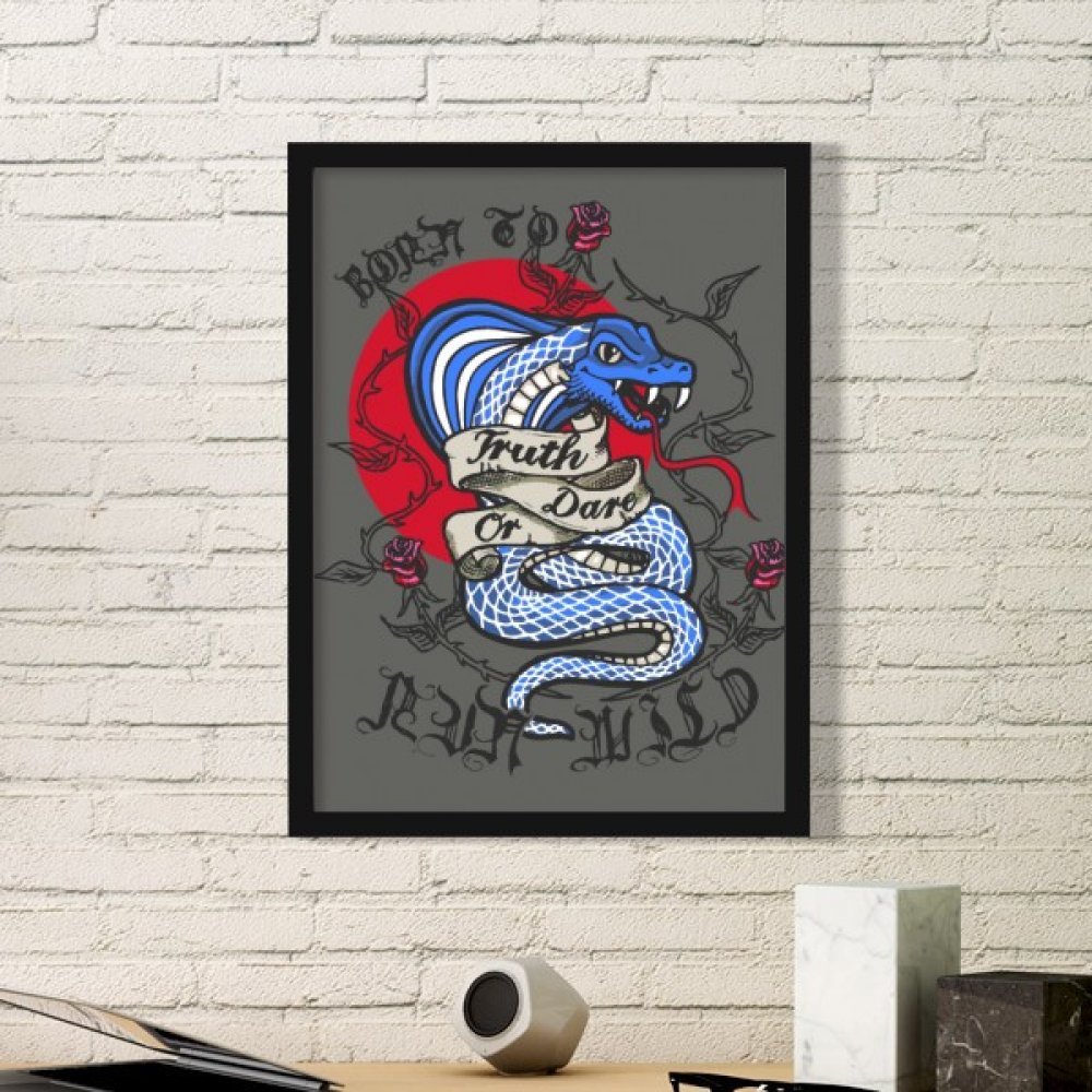 Cadre photo bois serpent noir pour embellir un meuble vide