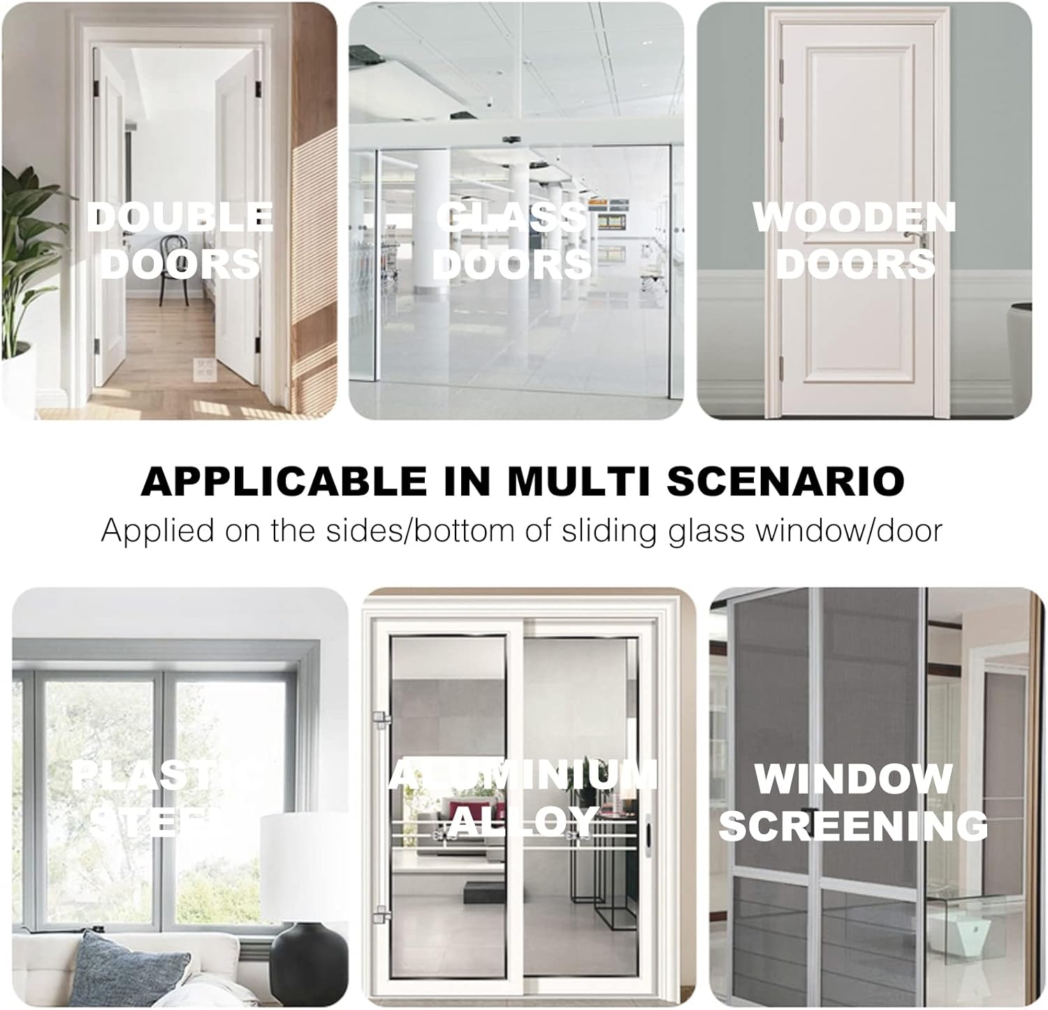 Pile Weatherstrip Window Felt Brush Weather Stripping Self Adhesive - 9mm x 16.5 Ft (for Gaps 4.5-7.5 mm) Seal Strip for Windows Doors Soundproofing Windproof Dustproof