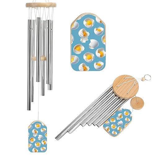 Eggs Eggshells Memorial Wind Chimes with 6 Aluminum Tubes for