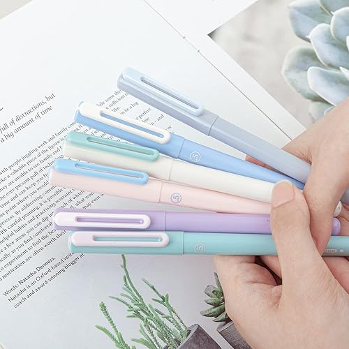 Miniatura 5 de AIHAO Bolígrafo de gel, punta fina de tinta negra, 0.020 in, escritura suave con barril multicolor para diario, tomar notas, escuela, oficina, 6