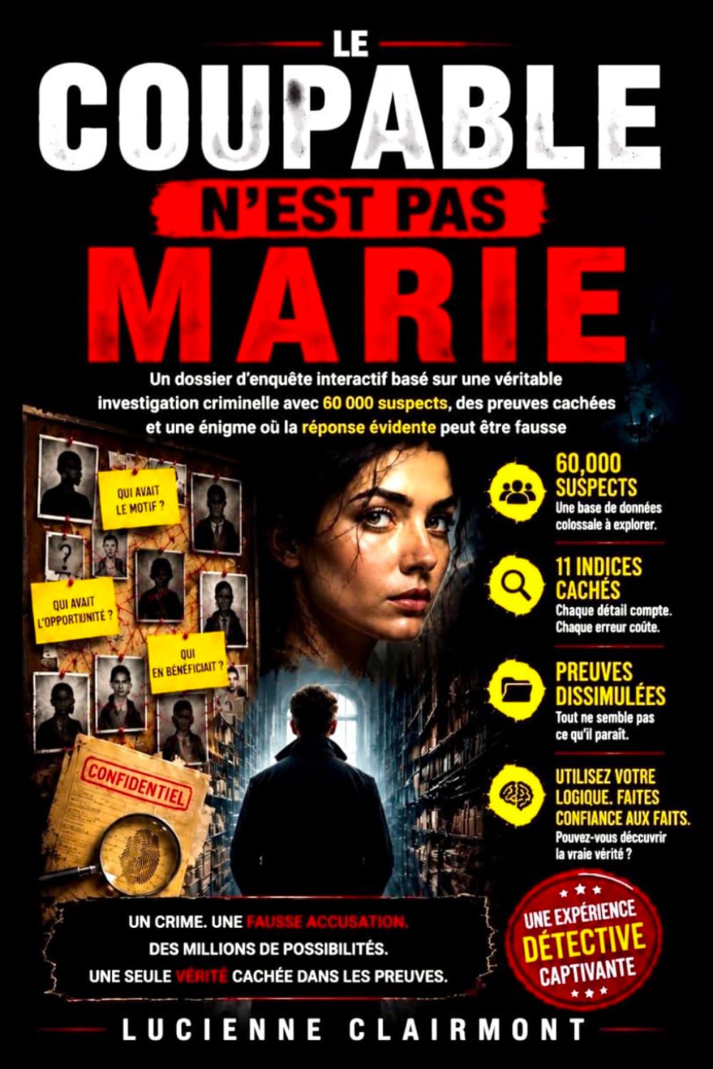 LE COUPABLE N'EST PAS MARIE: Un dossier d'enquête interactif basé sur une investigation criminelle avec 60 000 suspects, des preuves cachées et un mystère où la réponse évidente peut être fausse
