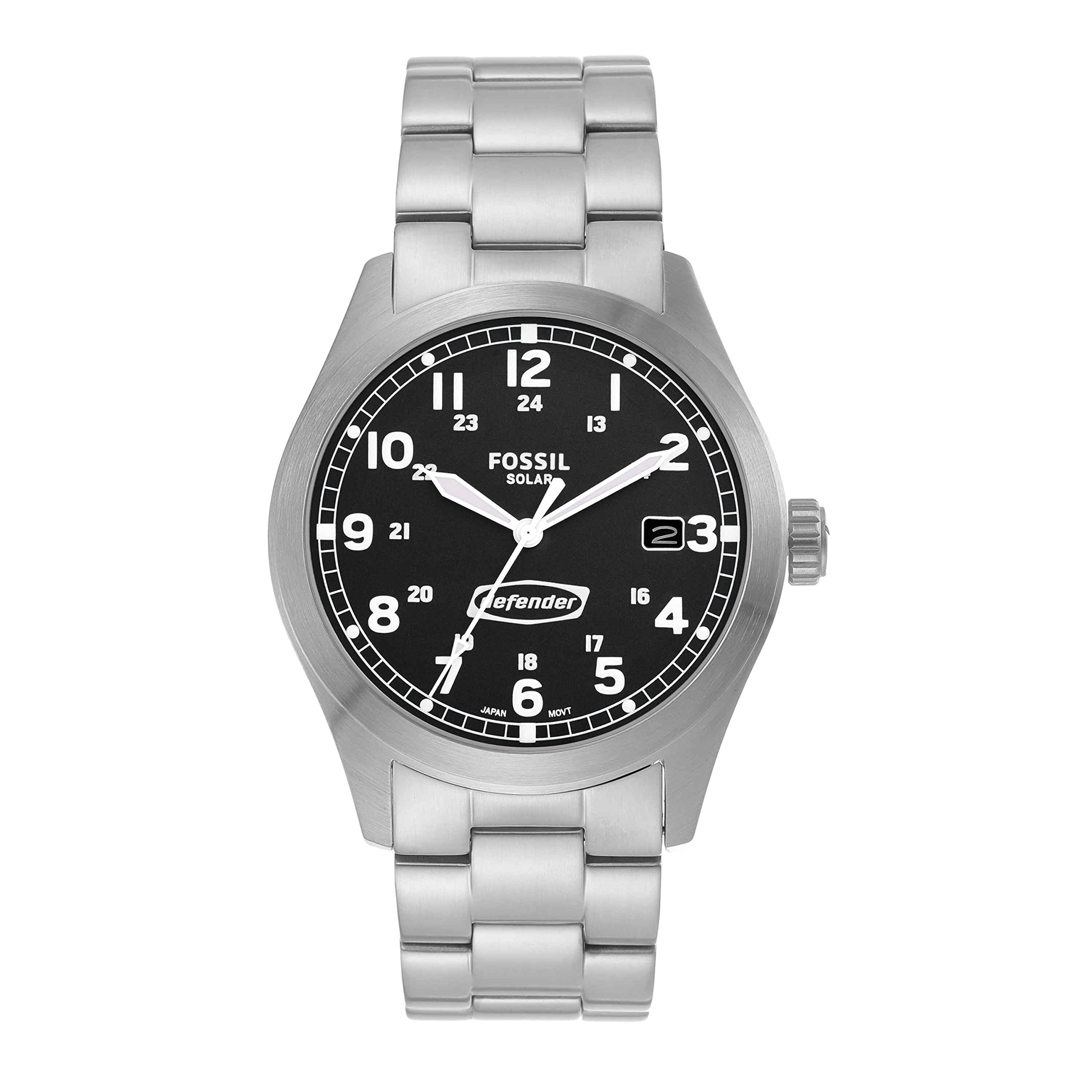 Fossil Men Stainless Steel Defender Analog Black Dial Watch-Fs5973, Band Color-Silver (B0BR5F2ZNW) Amazon Price History, Amazon Price Tracker