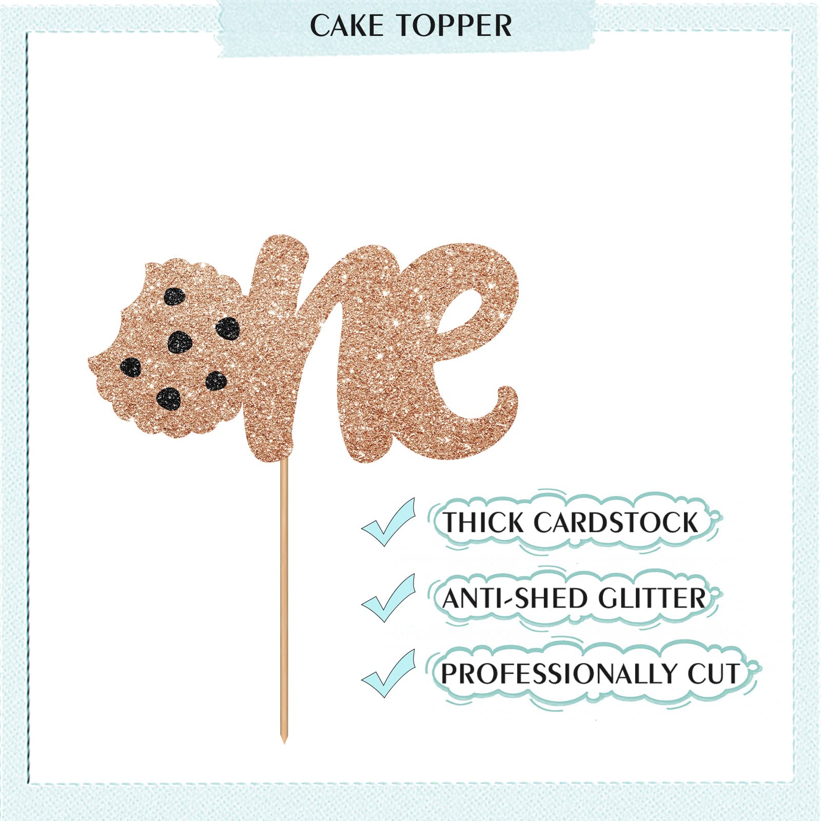 Brauner Kuchen-Topper „Happy 1st Birthday“ – Glitzernde Kuchendekoration Für 1. Geburtstag