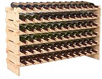 Vista 1 de ZENY Estante modular apilable para 72 botellas, soporte independiente para botellas de vino de 6 niveles, estantes de exhibición para cocina, bodega