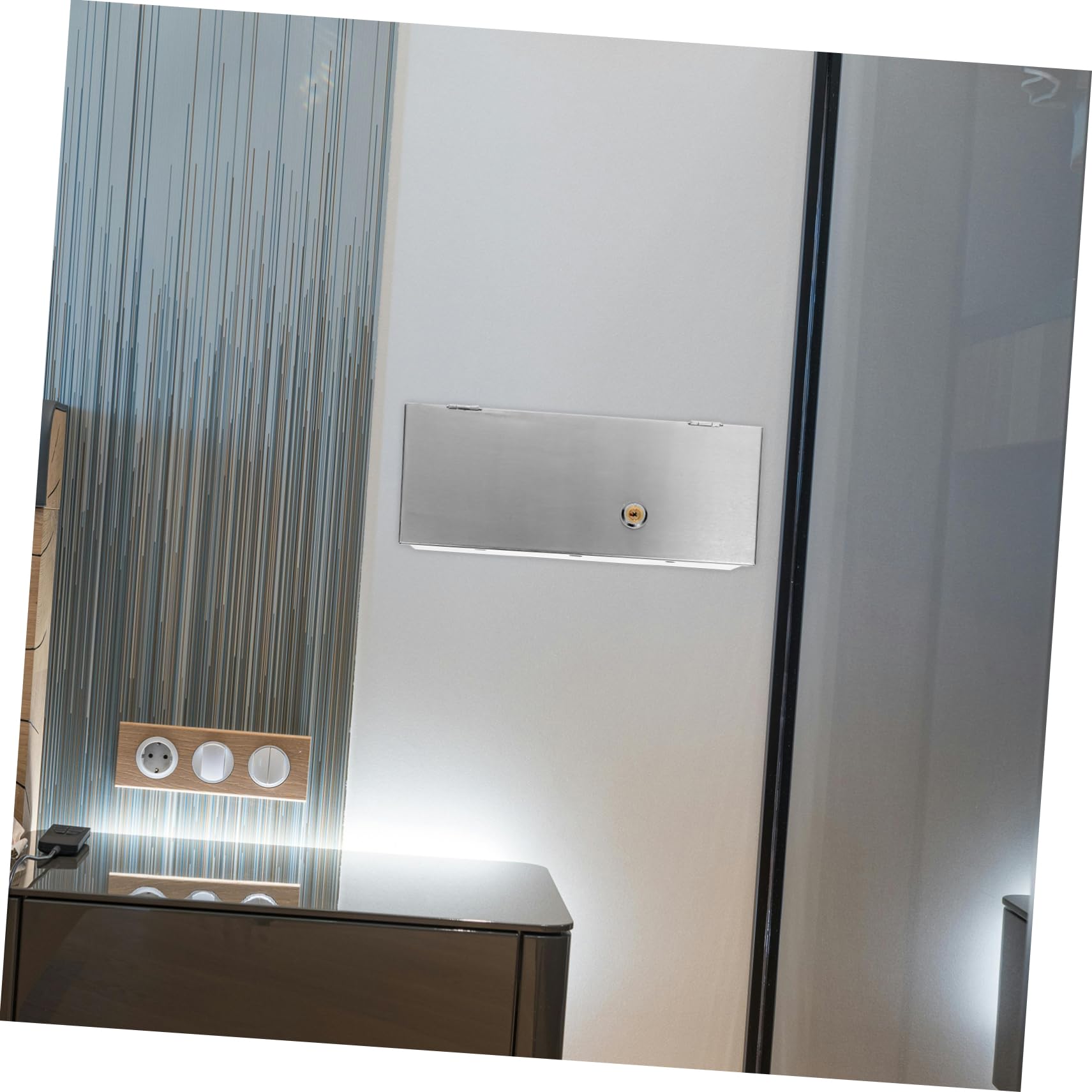 Homoyoyo Caja Protectora Antirrobo Cubierta Segura de Acero Inoxidable para Enchufes Tipo 86 para Interruptores de Pared en Hogares Residenciales