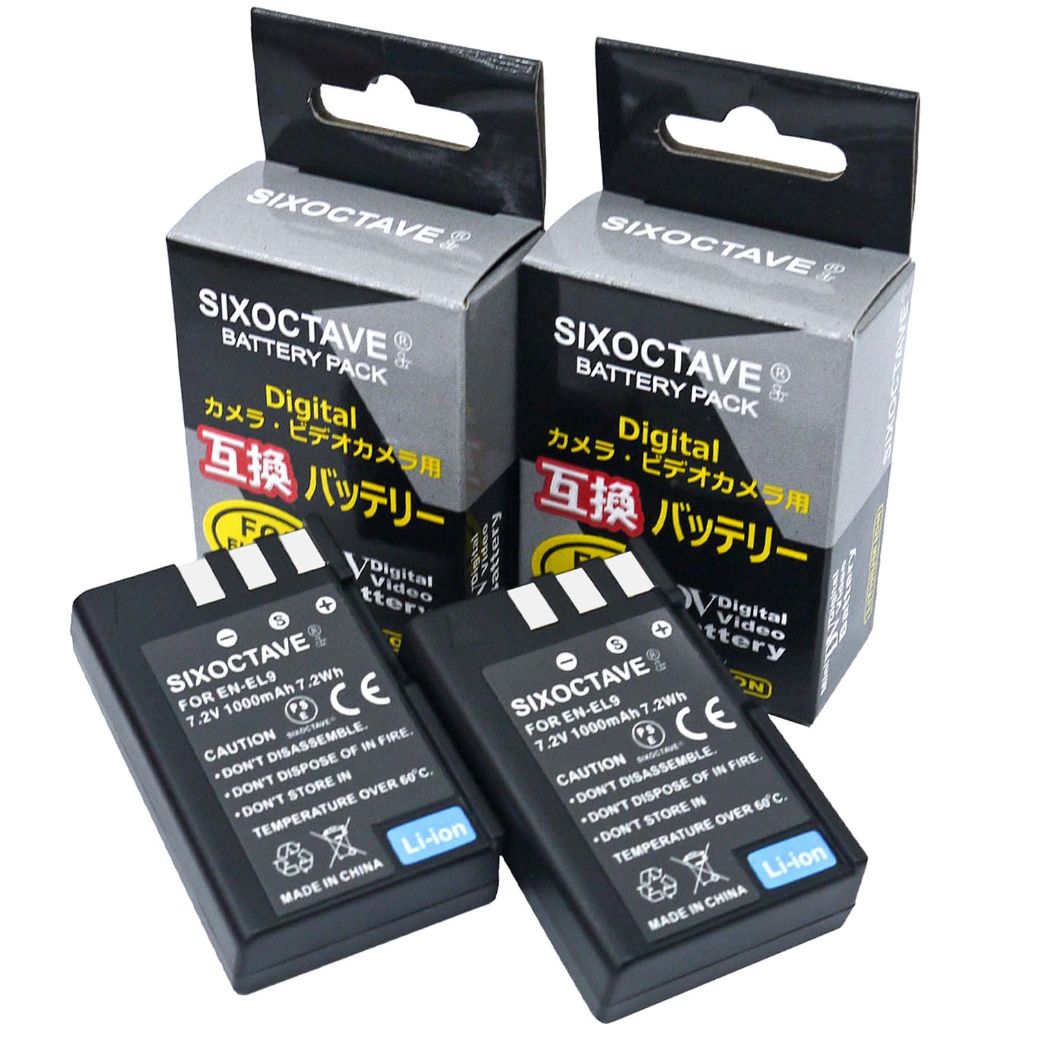 Amazon | SIXOCTAVE 2個セット EN-EL5 EN-EL9 ニコン 互換バッテリー