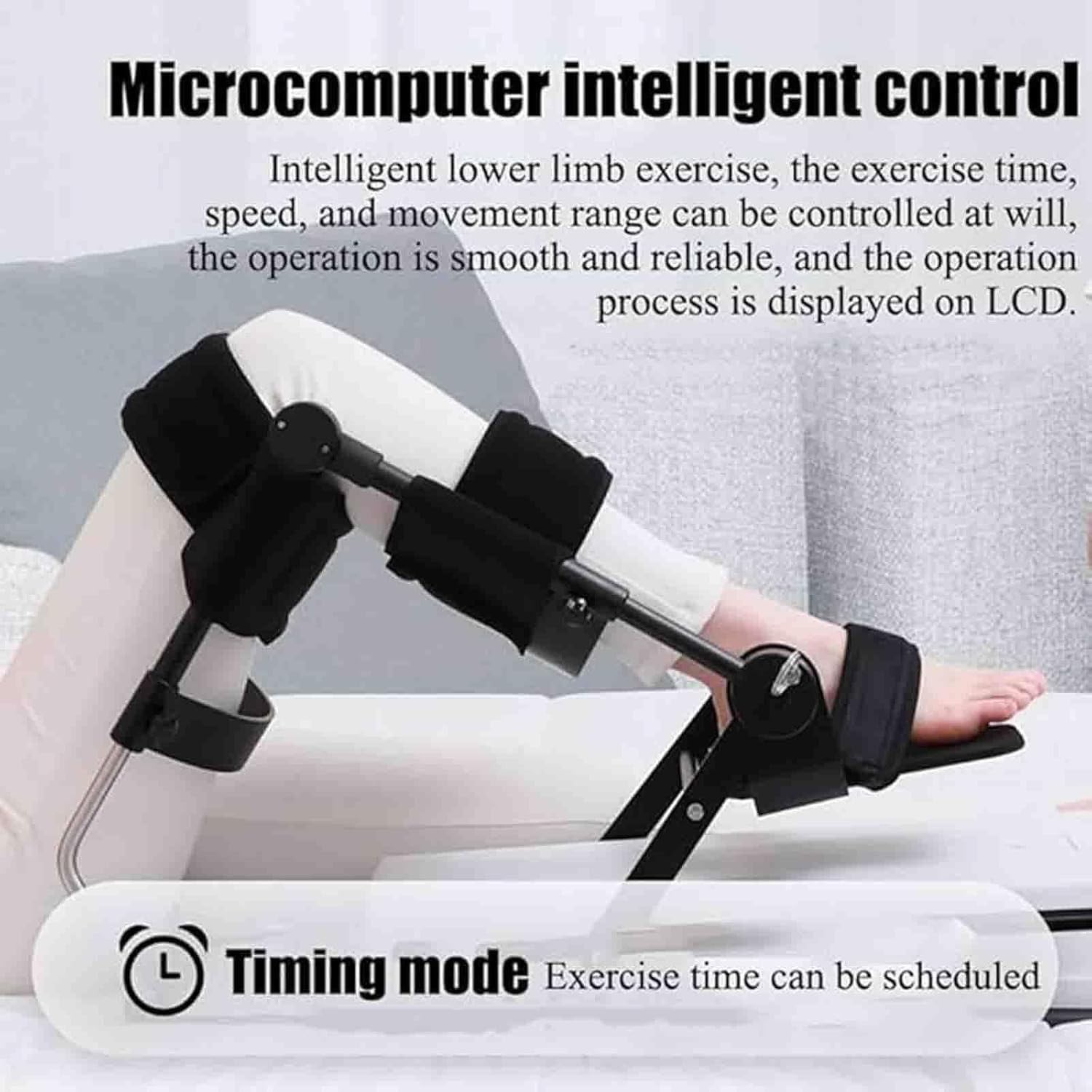 Trainer elettrico per la riabilitazione del ginocchio, 10 velocità regolabili, display dello schermo, dimensioni regolabili, regolabile da 0 a 120°, per rigidità articolare, post-frattura,right-M