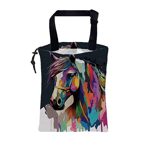 Miniatura 8 de Bolsa de basura para automóvil, diseño retro abstracto de flores groovy con cordón para colgar y bolsa de almacenamiento con hebilla ajustable, cubo