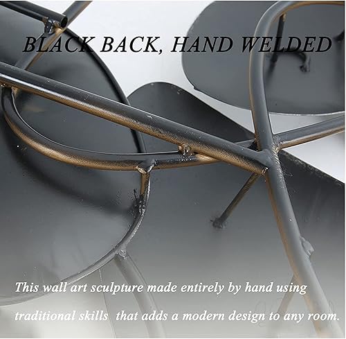 Miniatura 5 de Decoración de pared geométrica moderna lisa, arte de pared colgante sólido, escultura de pared de metal tridimensional, arte abstracto para el hogar