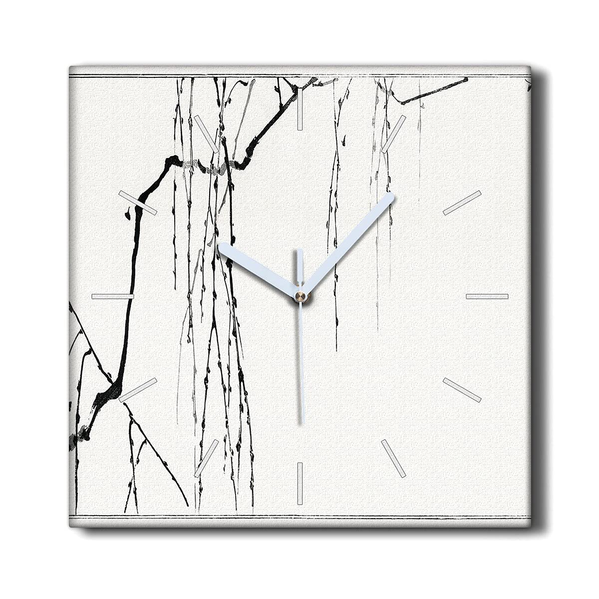 Horloge sur Toile 30x30cm Branches pour une décoration murale de salon moderne