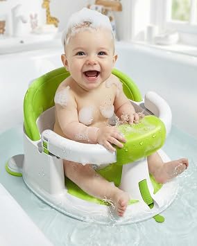 ONTHEWEI Baby Bath Seats for Babies Sitting Up, Non-Slip Baby Bathtub with 3 Suction Cups, Safe & Comfortable Toddler Bath Seat Ideal for Baby Bath/Shower Support, Stable Design, Ice Green