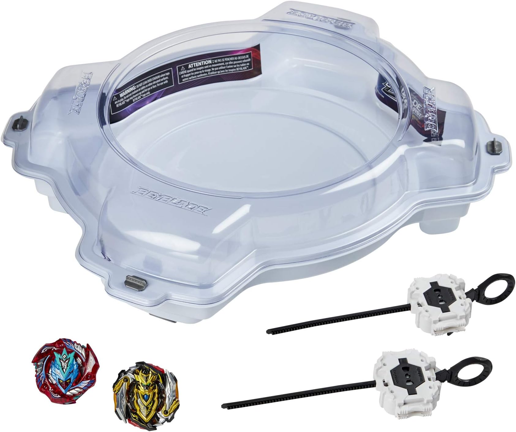 Bey Blade Burst Pro Series Elite Champions Pro Set - Complete Battle Game Set with Beystadium, 2 Battling Top Toys and 2 Launchers