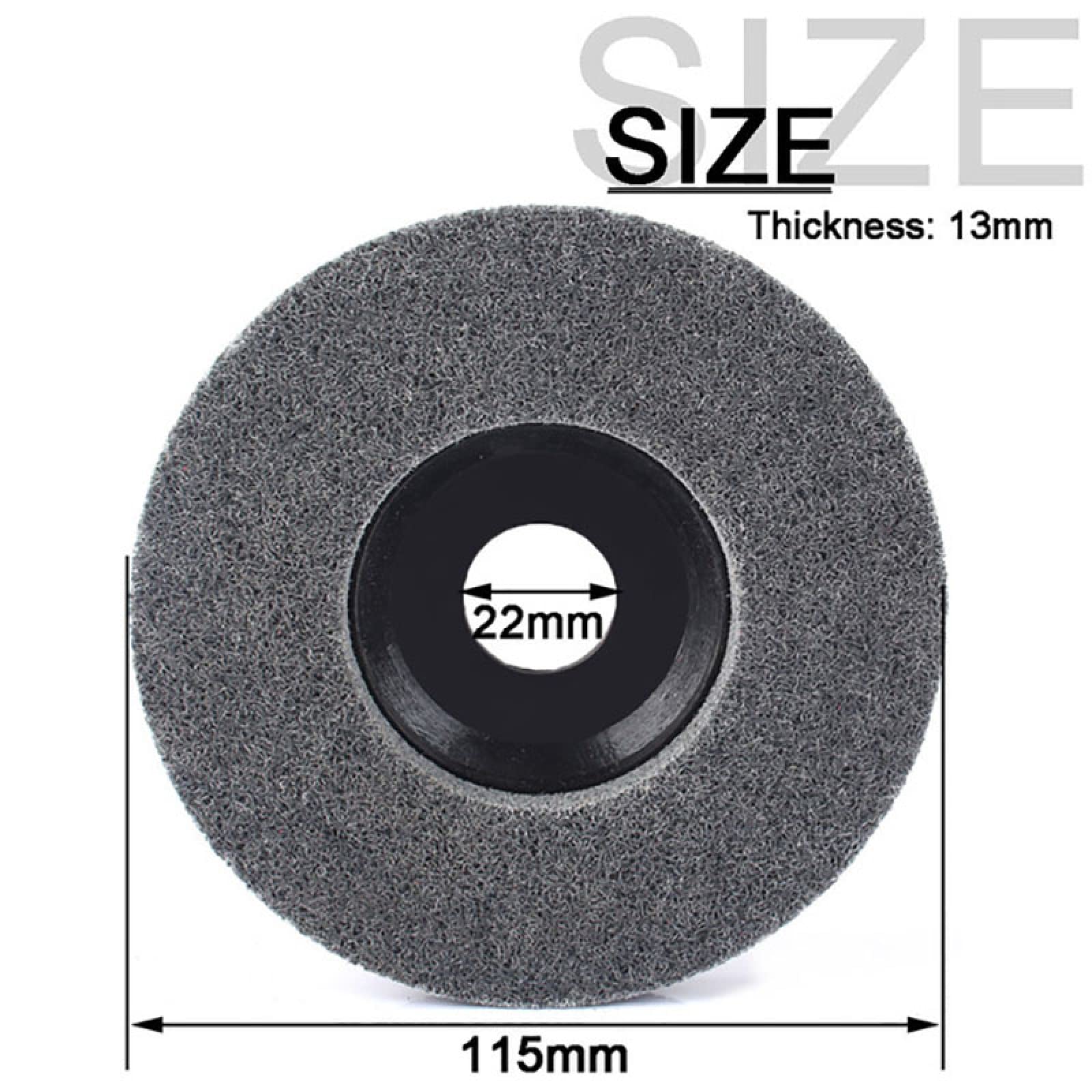 100mm 115mm 125mm Disco Abrasivo In Tessuto Non Tessuto Per Lucidatura In Fibra Di Nylon 4-5 '' Mola Per Lucidatura Per Metallo,115x22 Mm